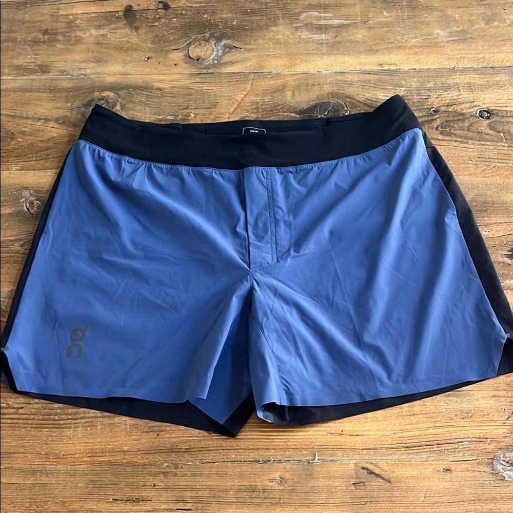 On Running Men's Athletic Shorts in Blue and Black